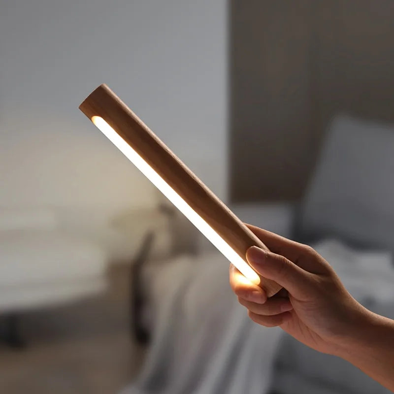 Smart Rotatable Wooden Night Light - Decorify