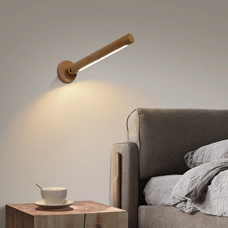 Smart Rotatable Wooden Night Light - Decorify